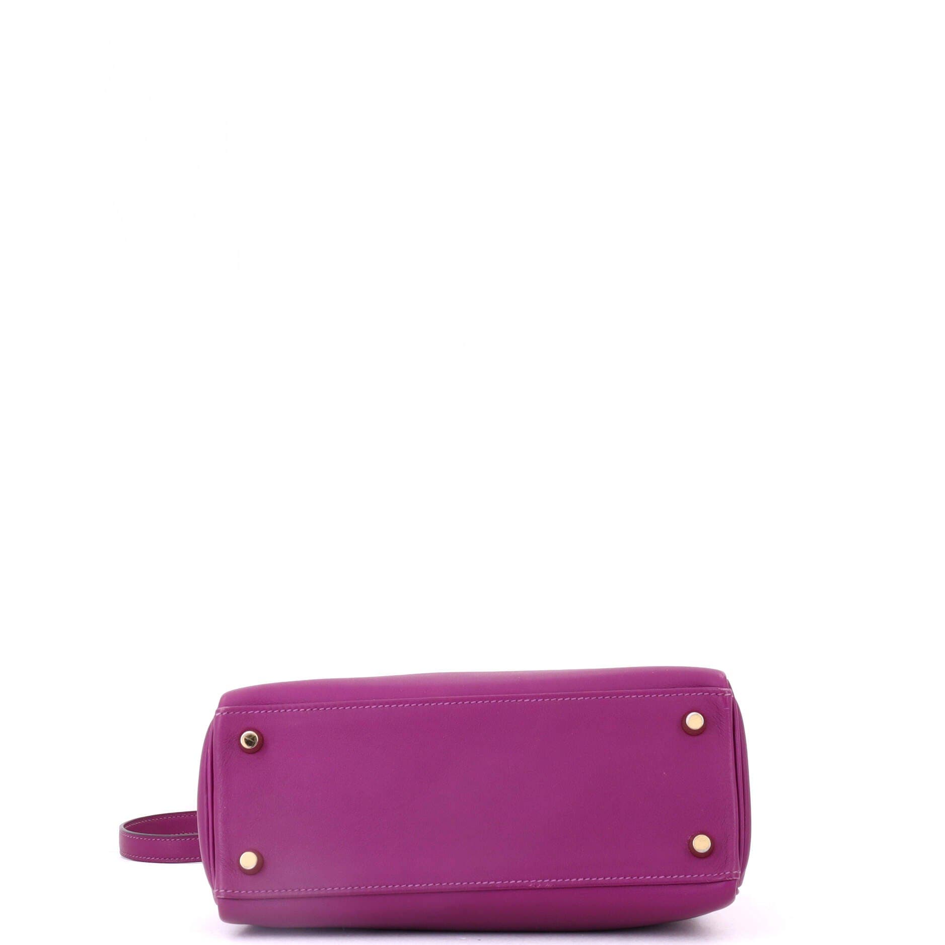 Pre-Owned Hermes Kelly Handbag Purple Swift with Gold Hardware 25, Alternate, color, Anemone