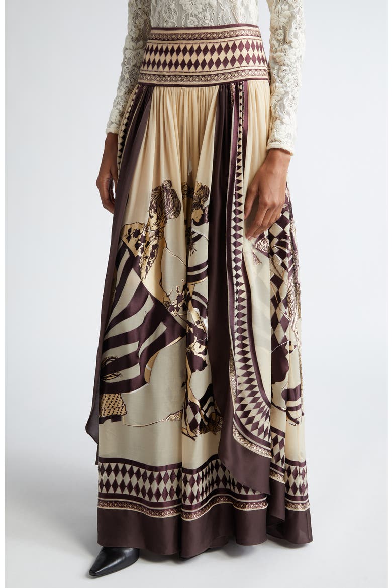 Illustration Otto Jacquard Pleated Maxi Skirt (Women) | Nordstrom