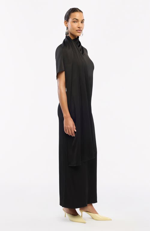 Another Tomorrow Scarf Dress In Black
