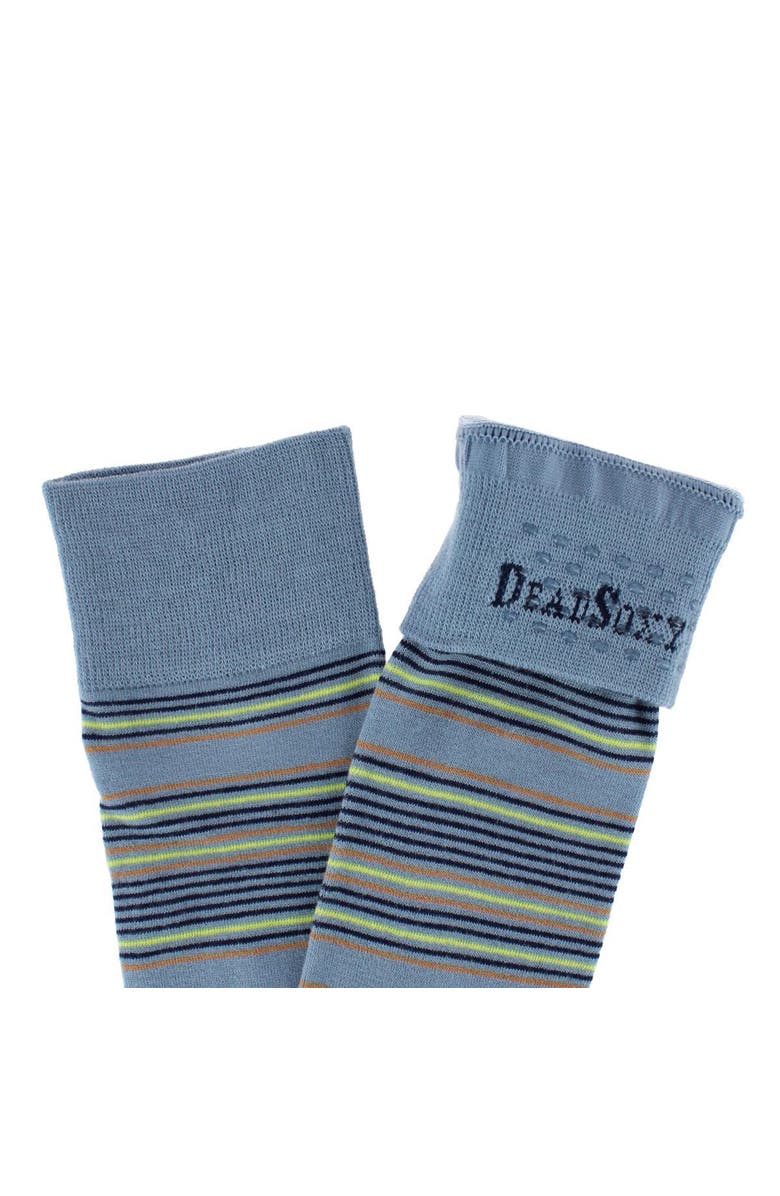 Dead Soxy Men's Micro Striped Mid-Calf Premium Novelty Dress Socks, Alternate, color, Multiple