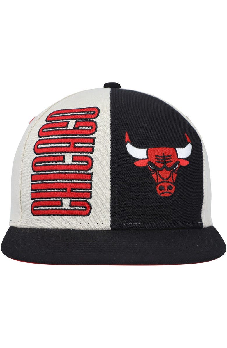 Mitchell & Ness Men's Mitchell & Ness Cream Chicago Bulls Hardwood Classics Pop Snapback Hat, Alternate, color, 