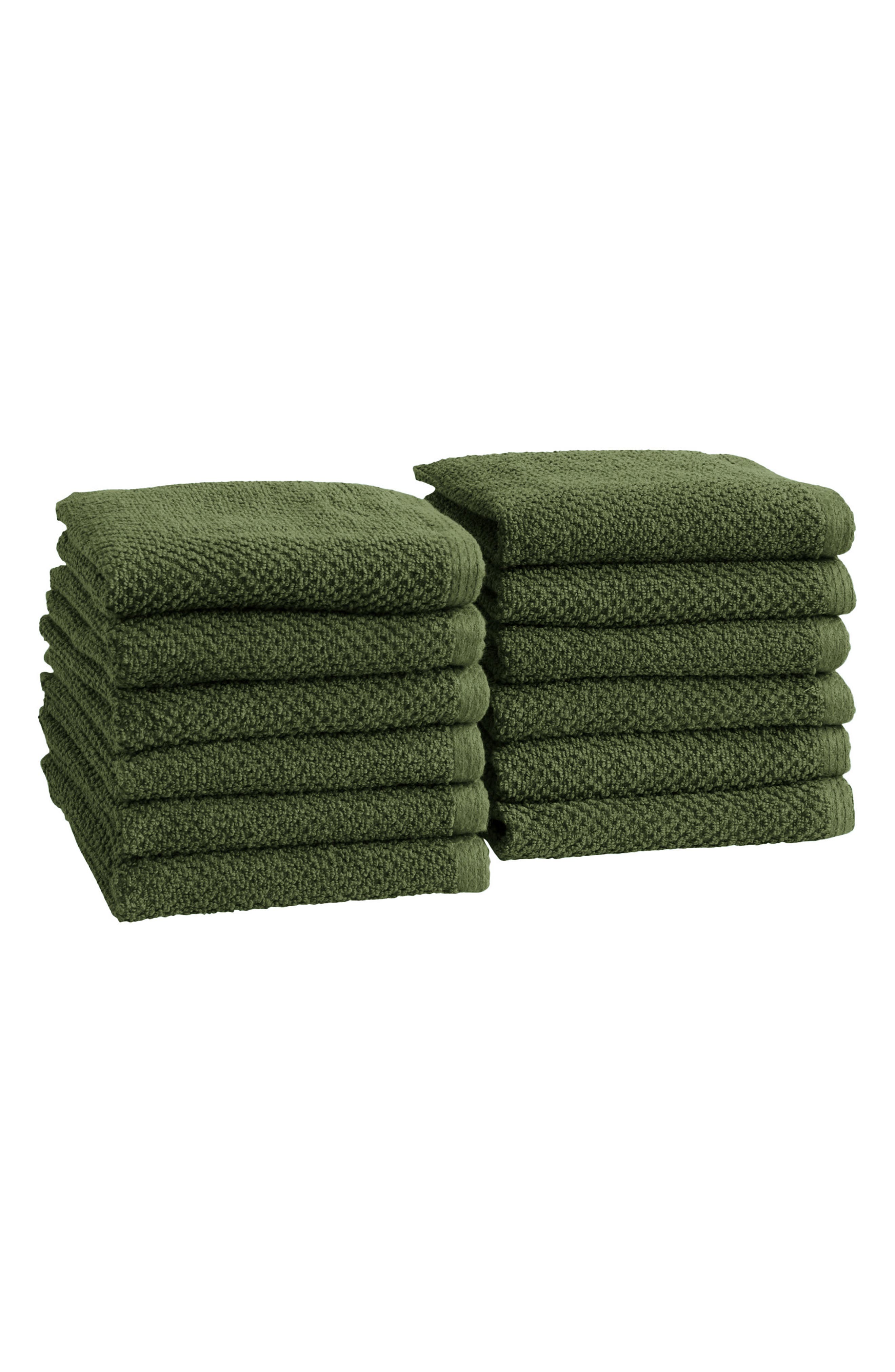 Woven & Weft Cotton 12-Pack Textured Washcloths