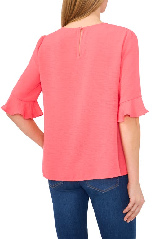 CECE CECE RUFFLE CUFF TOP