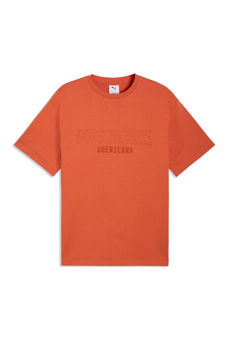 Porsche Legacy Lifestyle Cotton Graphic T-Shirt, Main, color, AMARENA