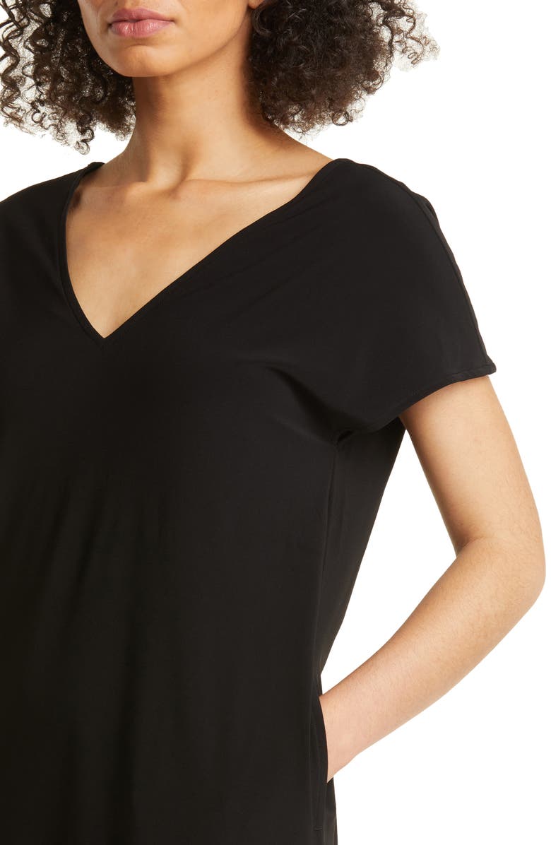 Halogen<sup>®</sup> V-Neck Dolman Sleeve T-Shirt Dress, Alternate, color, 