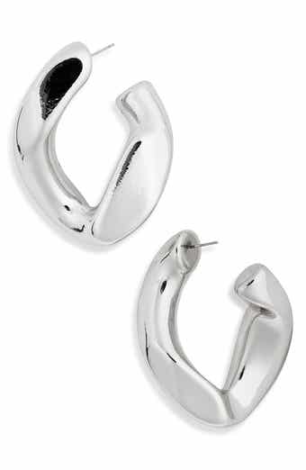 Chunky Abstract Hoop Earrings