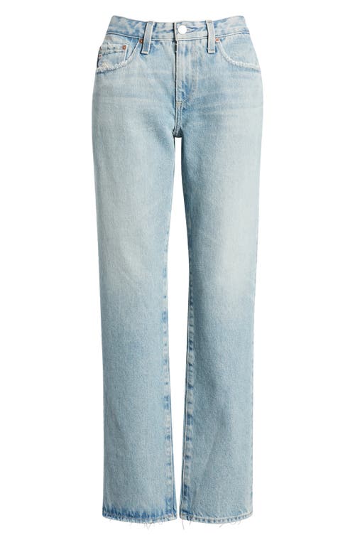 Ag High-rise Straight-leg Jeans In Blue