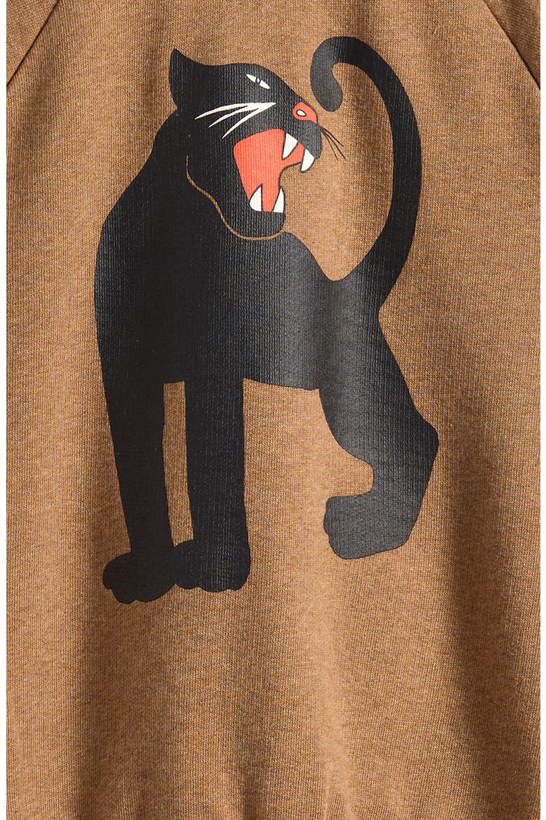 Kids' Panther Melange Graphic Sweatshirt, Alternate, color, BROWN
