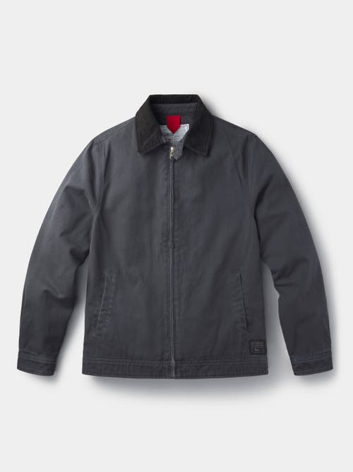Aubin Newland Canvas Harrington Jacket In Black
