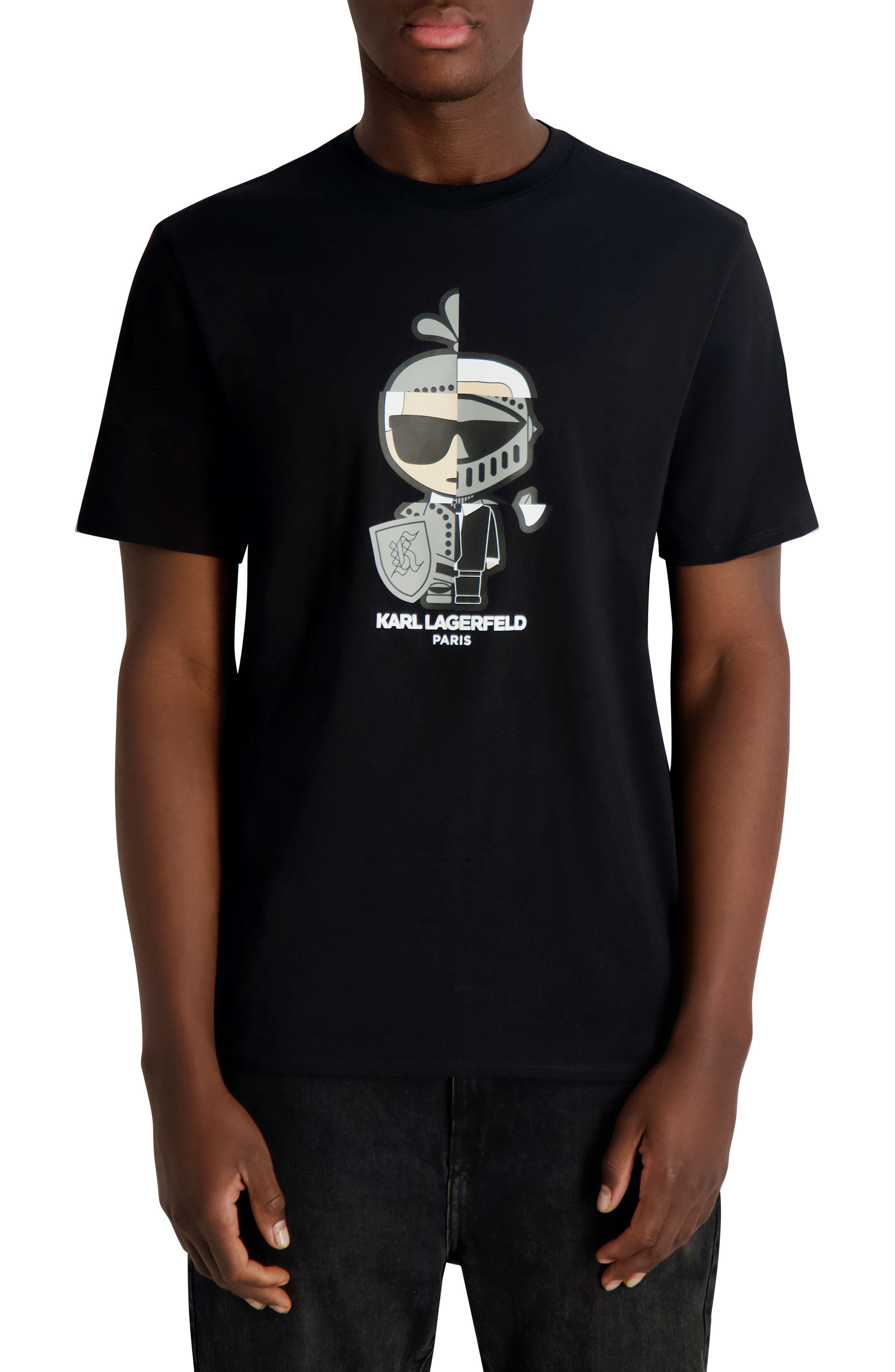 KARL LAGERFELD PARIS Split Personality Karl Graphic T-Shirt