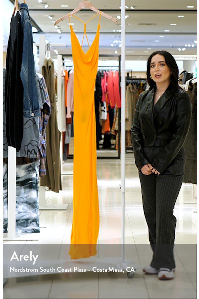 Cowl Neck Satin Slipdress video