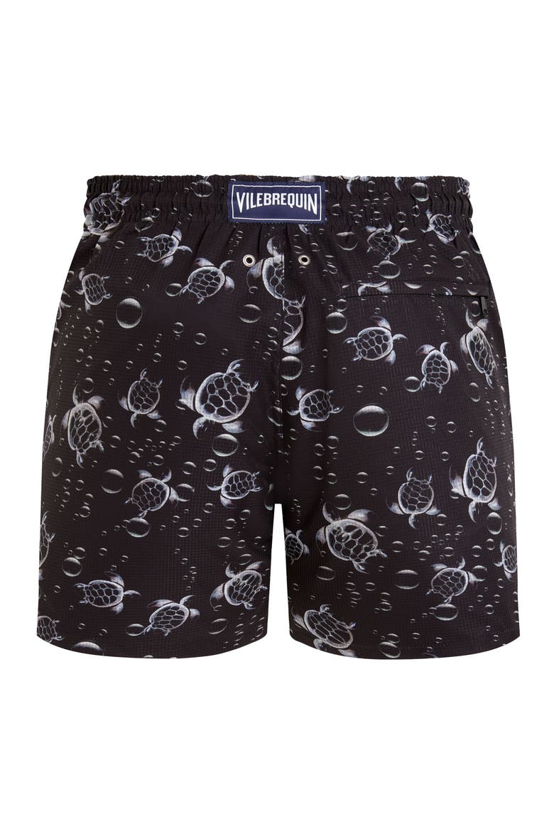 Men Micro-Perforated Ultra-light and packable Swim Shorts Bubble Turtles 3D, Alternate, color, Black