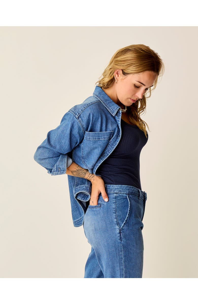 Carve Designs Flora Denim Shacket Magnolia, Alternate, color, Magnolia