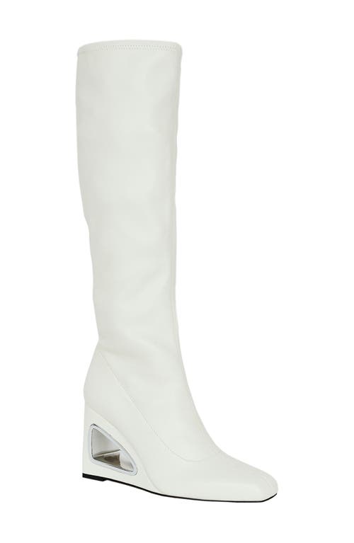 Katy Perry The Hollow Wedge Knee High Boot in Optic White 