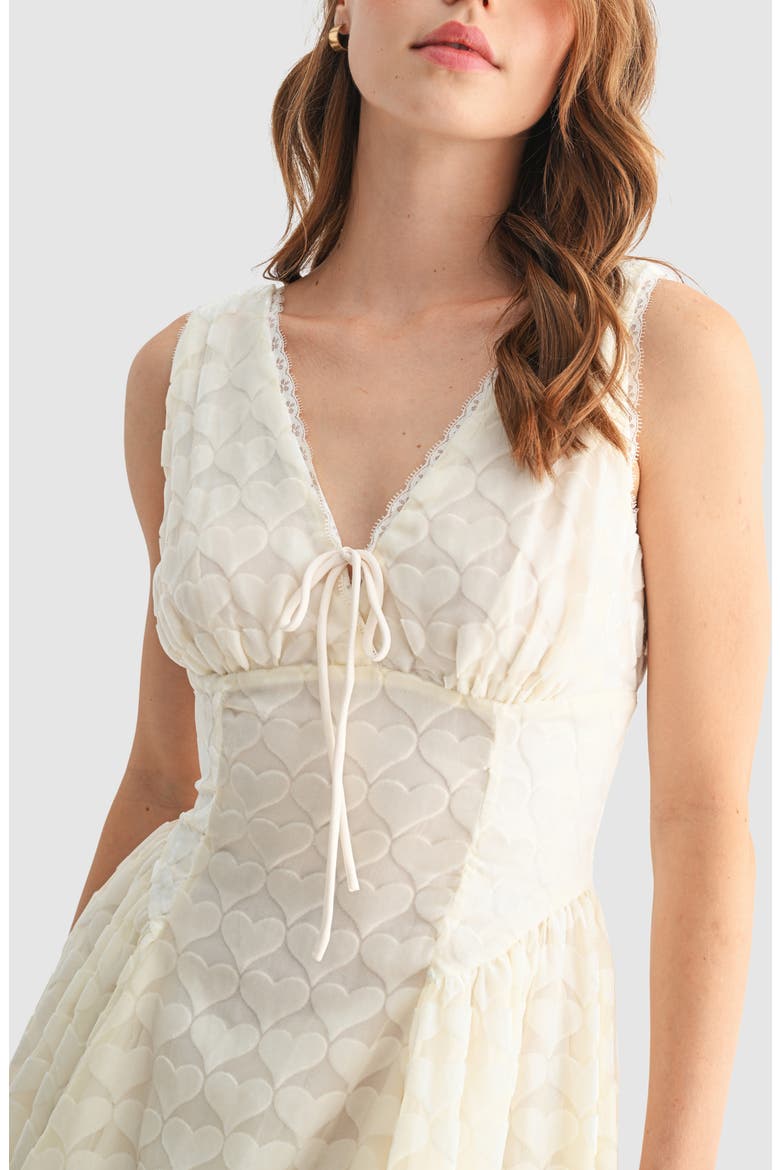 Fit and Flare Minidress, Alternate, color, CREAM