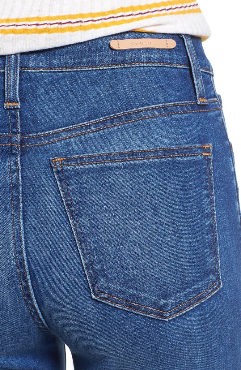 Caslon<sup>®</sup> High Waist Crop Flare Jeans, Alternate, color,