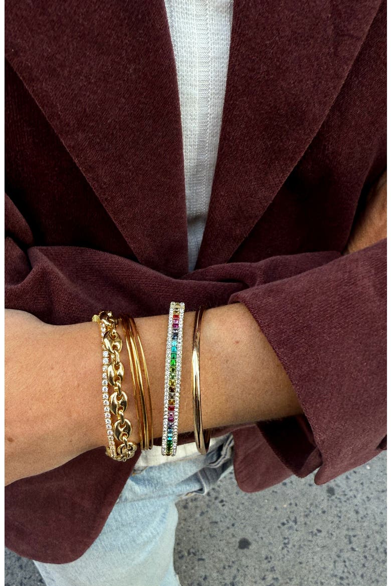 Helena Crystal Bangle, Alternate, color, MULTI