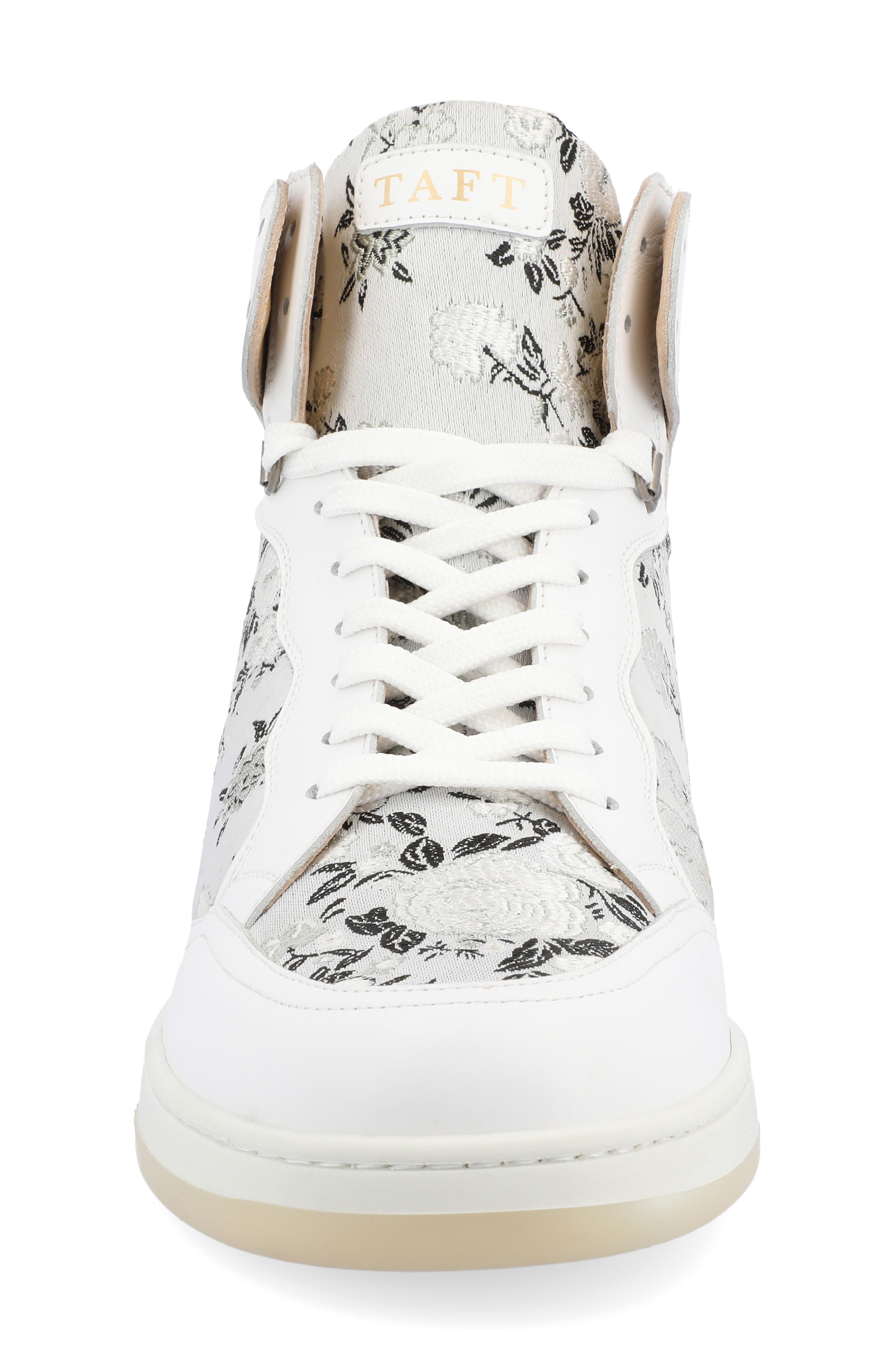 TAFT The Rapido Woven High Top Sneaker, Alternate, color, White Eden
