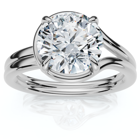 Certified 2Ct Blaire Diamond Knot Solitaire Engagement RIng 14k Gold Lab Grown