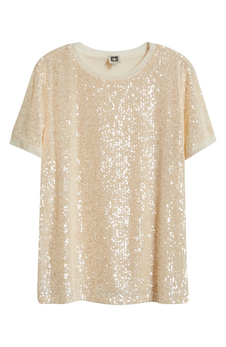 Anne Klein Sequin T-Shirt, Alternate, color, 