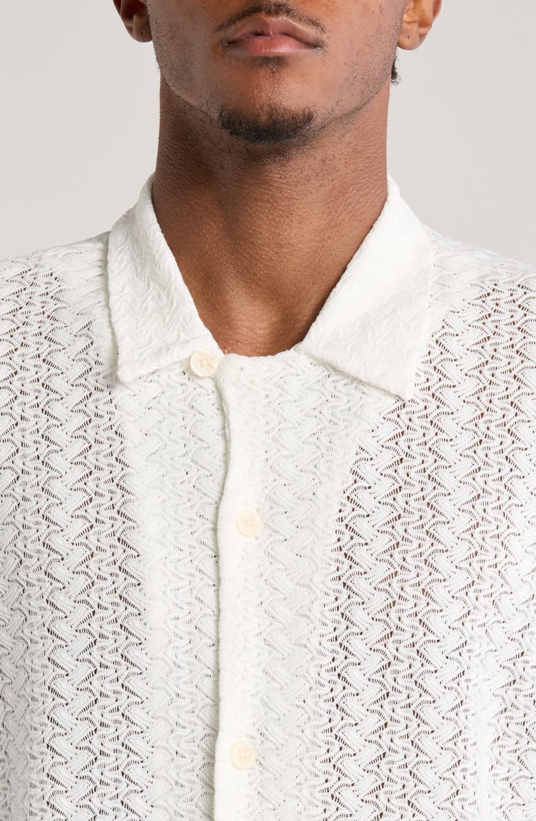 PacSun Lance Open Stitch Knit Camp Shirt, Alternate, color, 