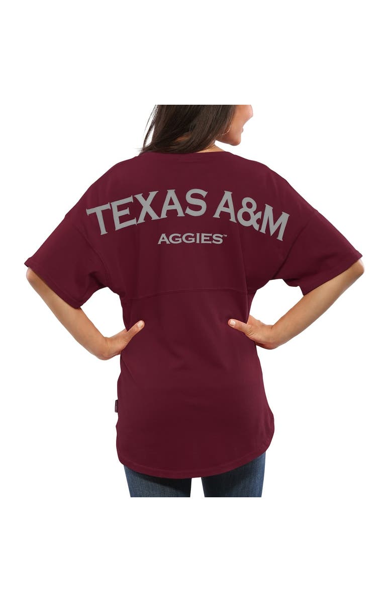 SPIRIT JERSEY Women's Maroon Texas A&M Aggies Spirit Jersey Oversized T-Shirt, Main, color, 