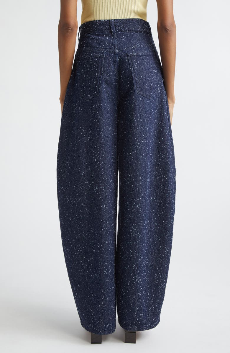 Jacquemus Le de Nimes Ovalo High Waist Barrel Leg Jeans, Alternate, color, Navy