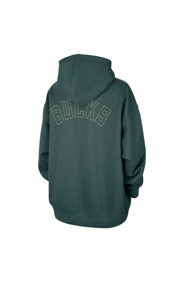Jordan Brand Women's Jordan Brand  Green Milwaukee Bucks Courtside Statement Edition Oversize Pullover Hoodie, Alternate, color, Green