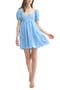 Floral Appliqué Puff Sleeve Minidress