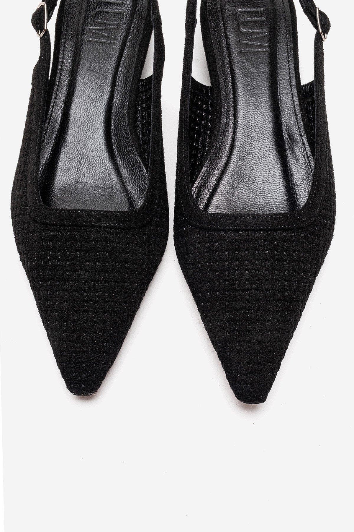 Prologue Shoes Aviva Slingback Pointed Toe Pump, Alternate, color, Black Suede