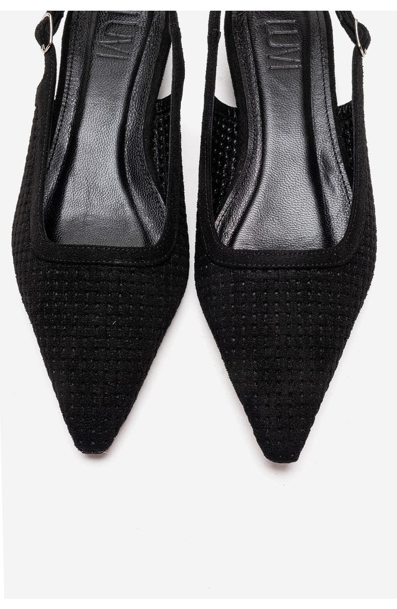 Prologue Shoes Aviva Slingback Pointed Toe Pump, Alternate, color, Black Suede