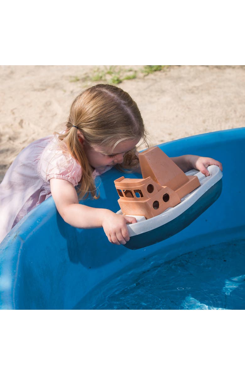 Dantoy Bio Tuff Tuff Boat Peach 
Blue Toy Tug Boat,Ages 2+, Alternate, color, Multicolored