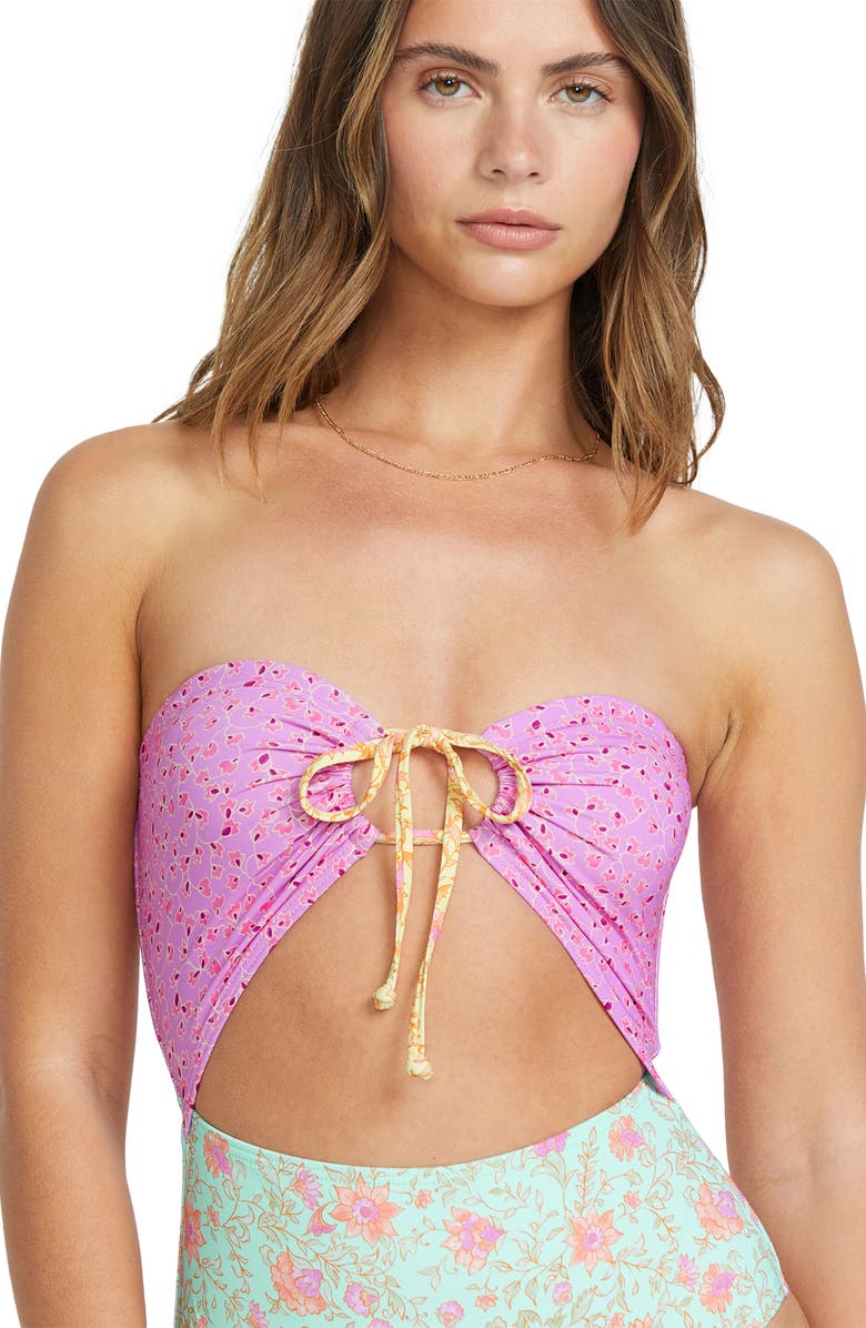 Billabong Folk Story Andrew One-Piece Swimsuit, Alternate, color, Pink Multi
