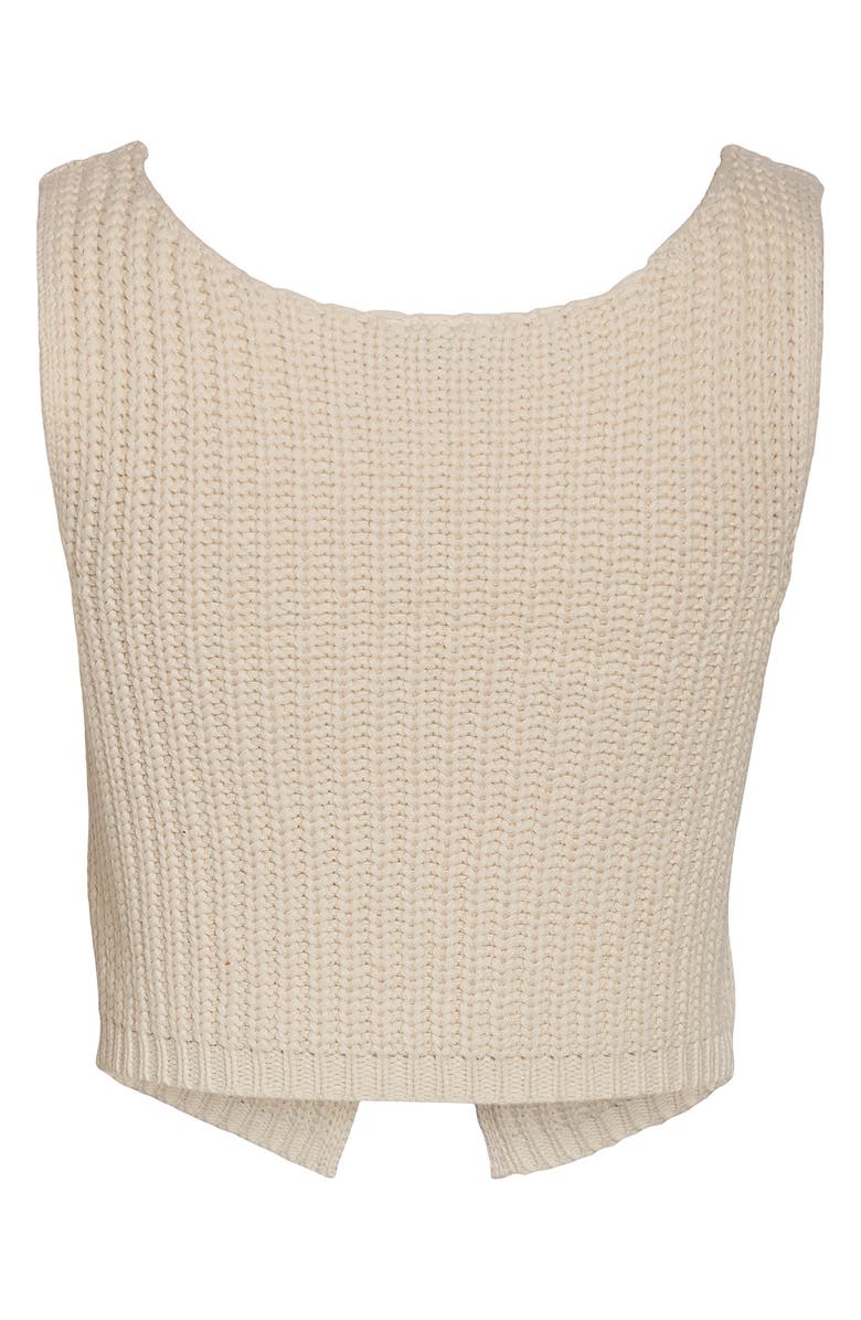 Noisy may Noel V-Neck Knit Vest, Alternate, color, Birch