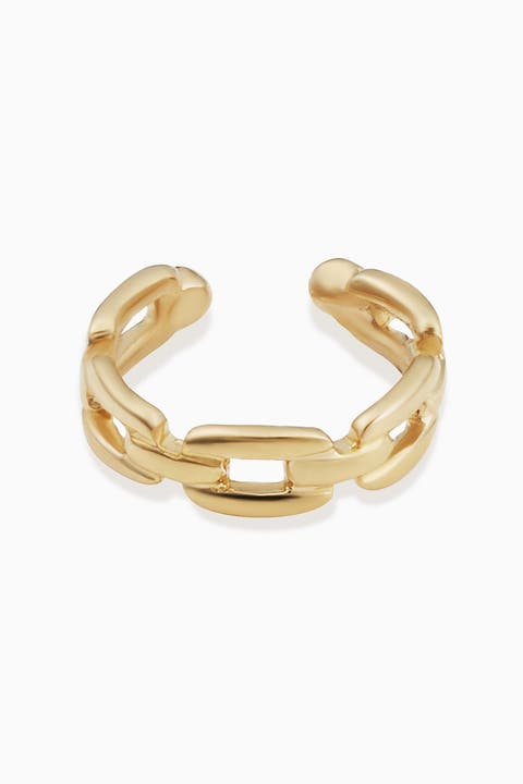14K Yellow Gold Venice Link Ear Cuff