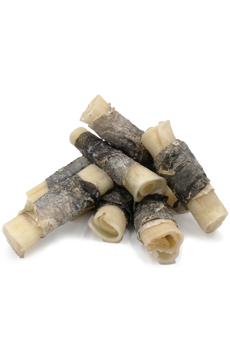 ICELANDIC+ 4 Inch Rolled Collagen Stick Beef and Cod Skin, 12 Pack, Alternate, color, Multicolored