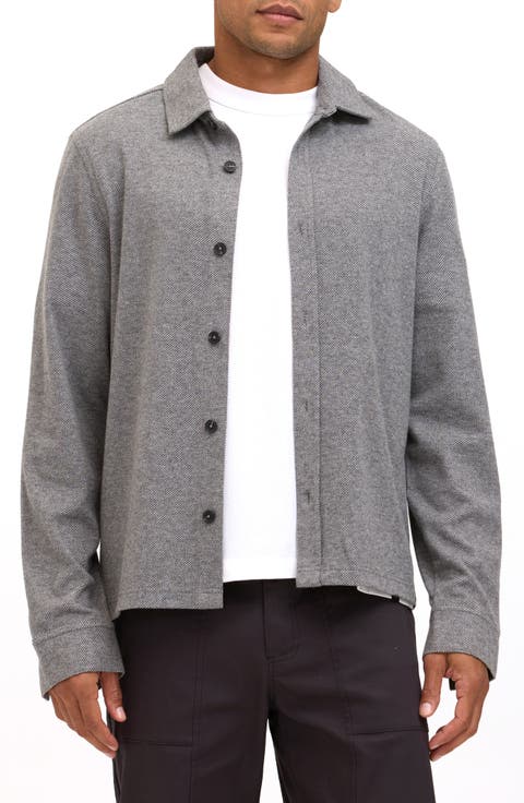 Carter Relaxed Fit Brushed Jacquard Button-Up Shirt