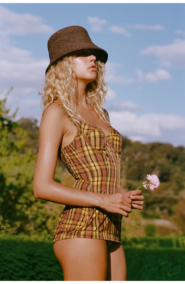 Lack of Color The Inca Raffia Bucket Hat, Alternate, color, Coco