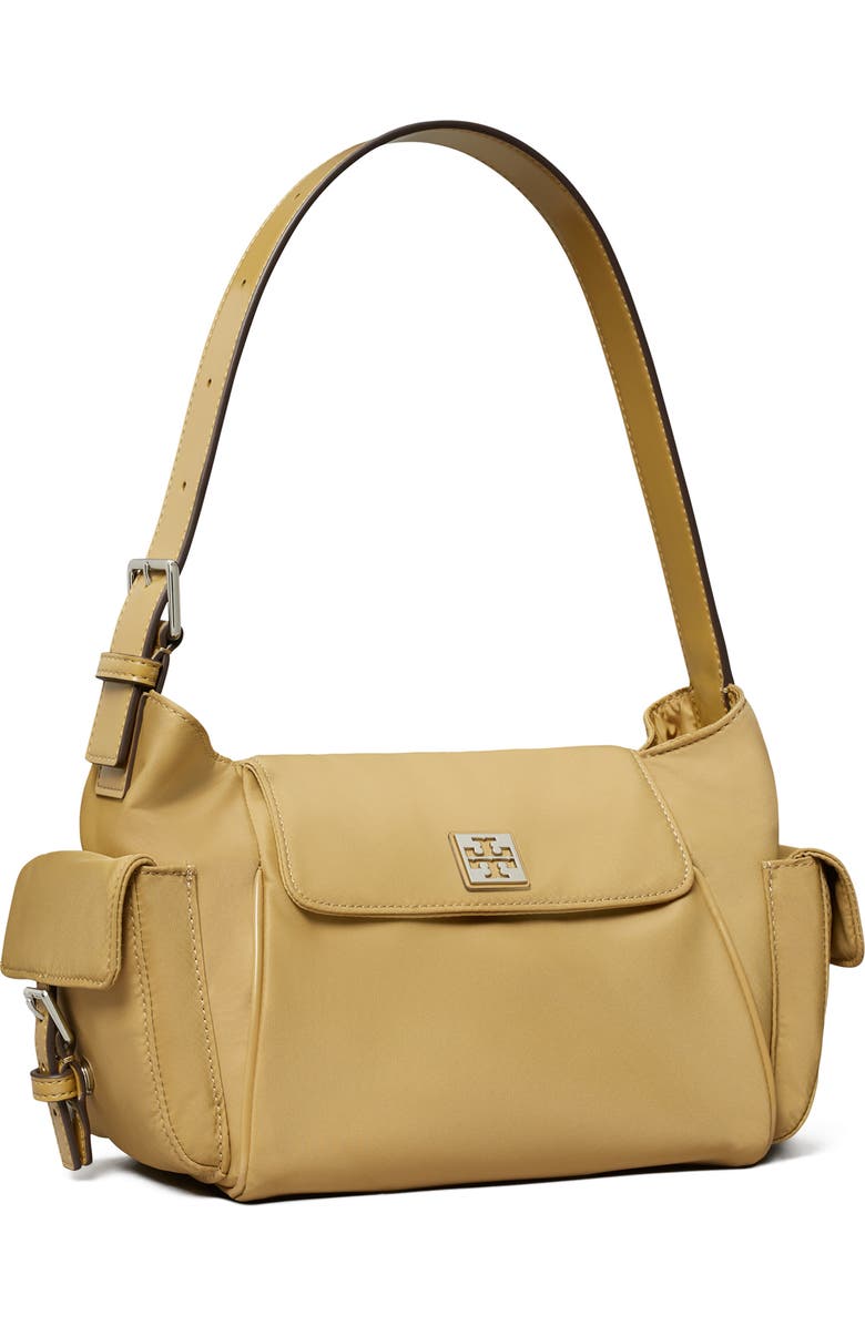Tory Burch Virginia Pocket Nylon Shoulder Bag, Alternate, color, Wheat