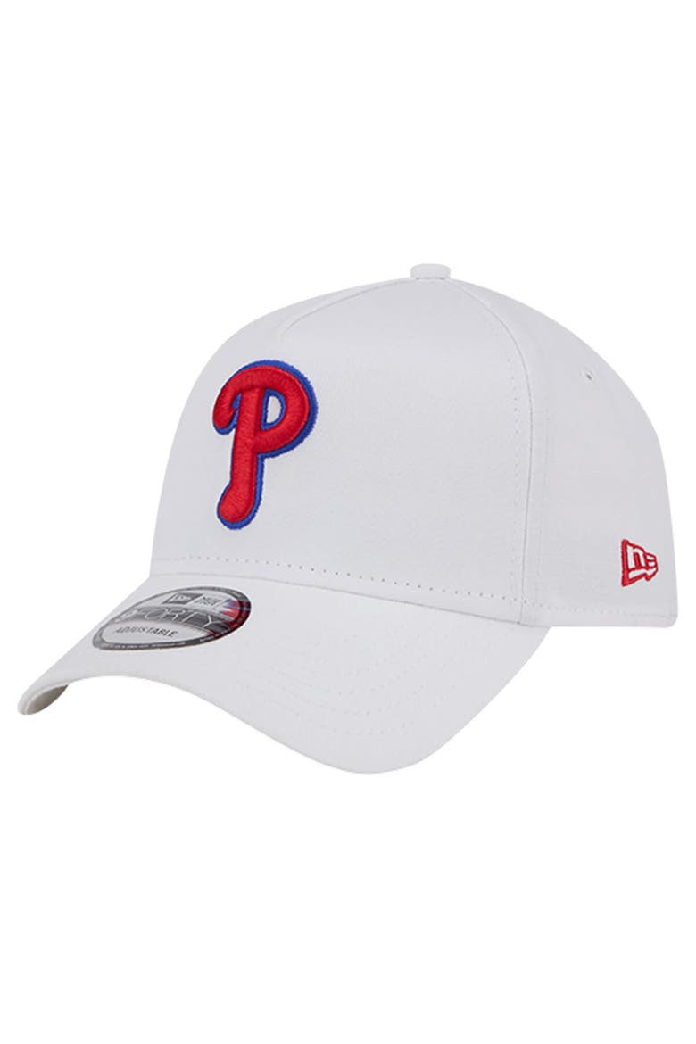 Men's New Era White Philadelphia Phillies TC A-Frame 9FORTY Adjustable Hat, Main, color, White