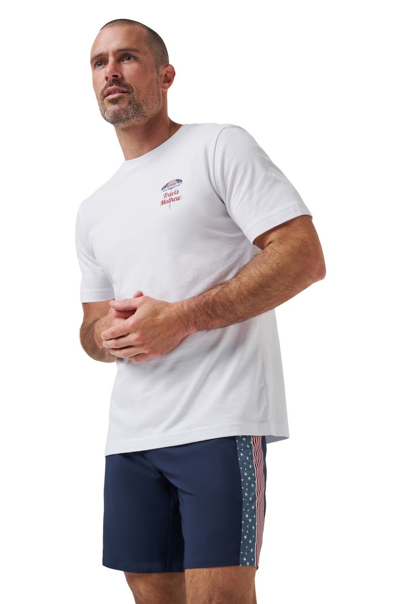 TravisMathew Liberty Lights Swim Trunks, Alternate, color, Total Eclipse