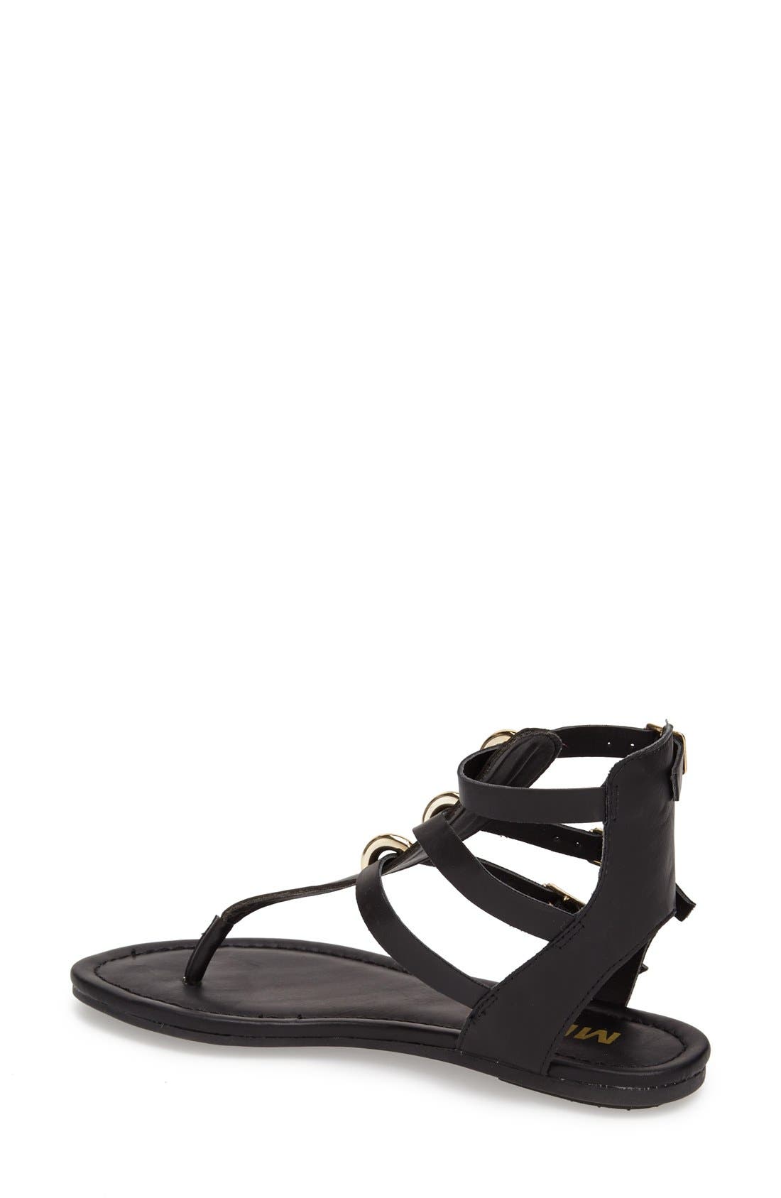'Barbados' Thong Sandal, Alternate, color, BLACK