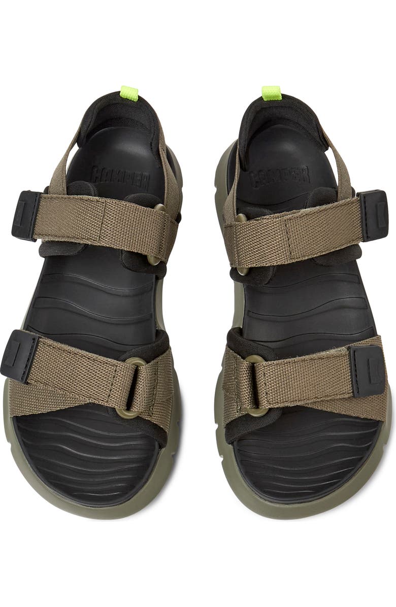 Camper Kids' Oruga Sandal, Alternate, color, Medium Green
