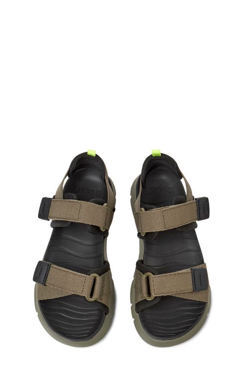 Camper Kids' Oruga Sandal In Medium Green