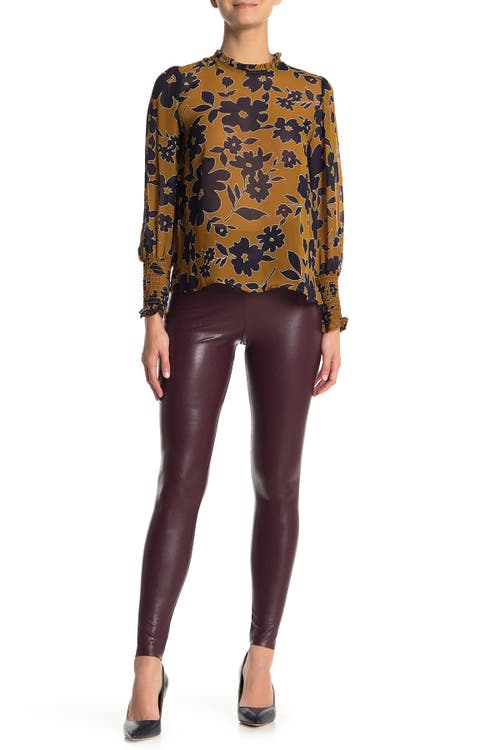 Commando Control Top Faux Leather Leggings In Brown