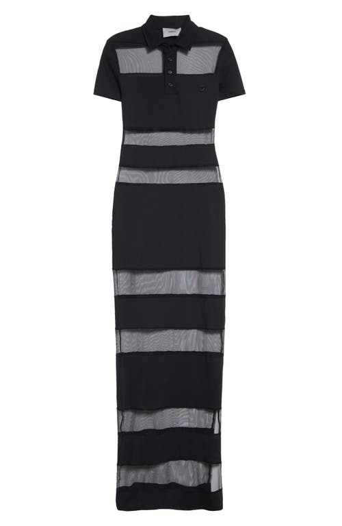 Coperni Gestreiftes Polokleid In Black