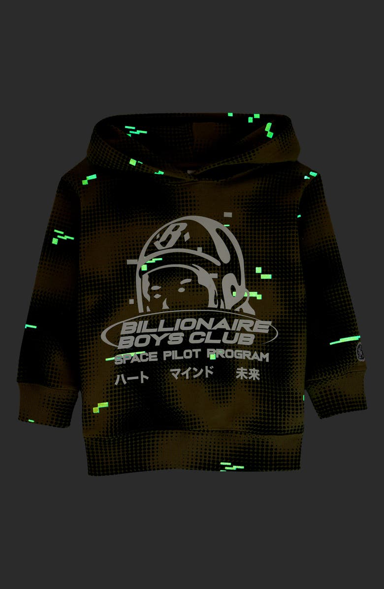 Billionaire Boys Club Kids' Space Program Glow in the Dark Hoodie, Alternate, color, Twill/ Green