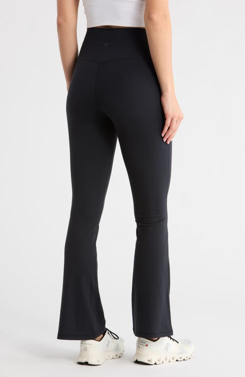 Yogalicious Ultra Lush Madison Crossover Flare Leggings In Black