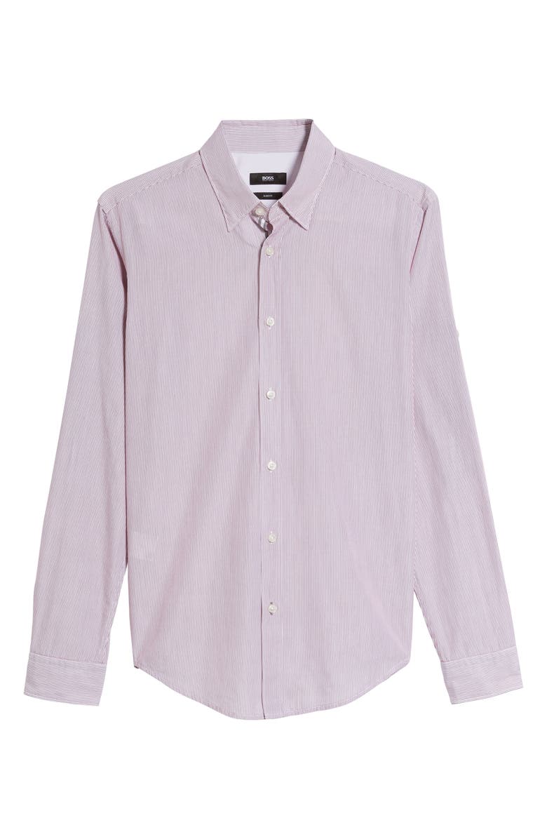 BOSS Hugo Boss Rog Stripe Trim Fit Sport Shirt, Alternate, color,