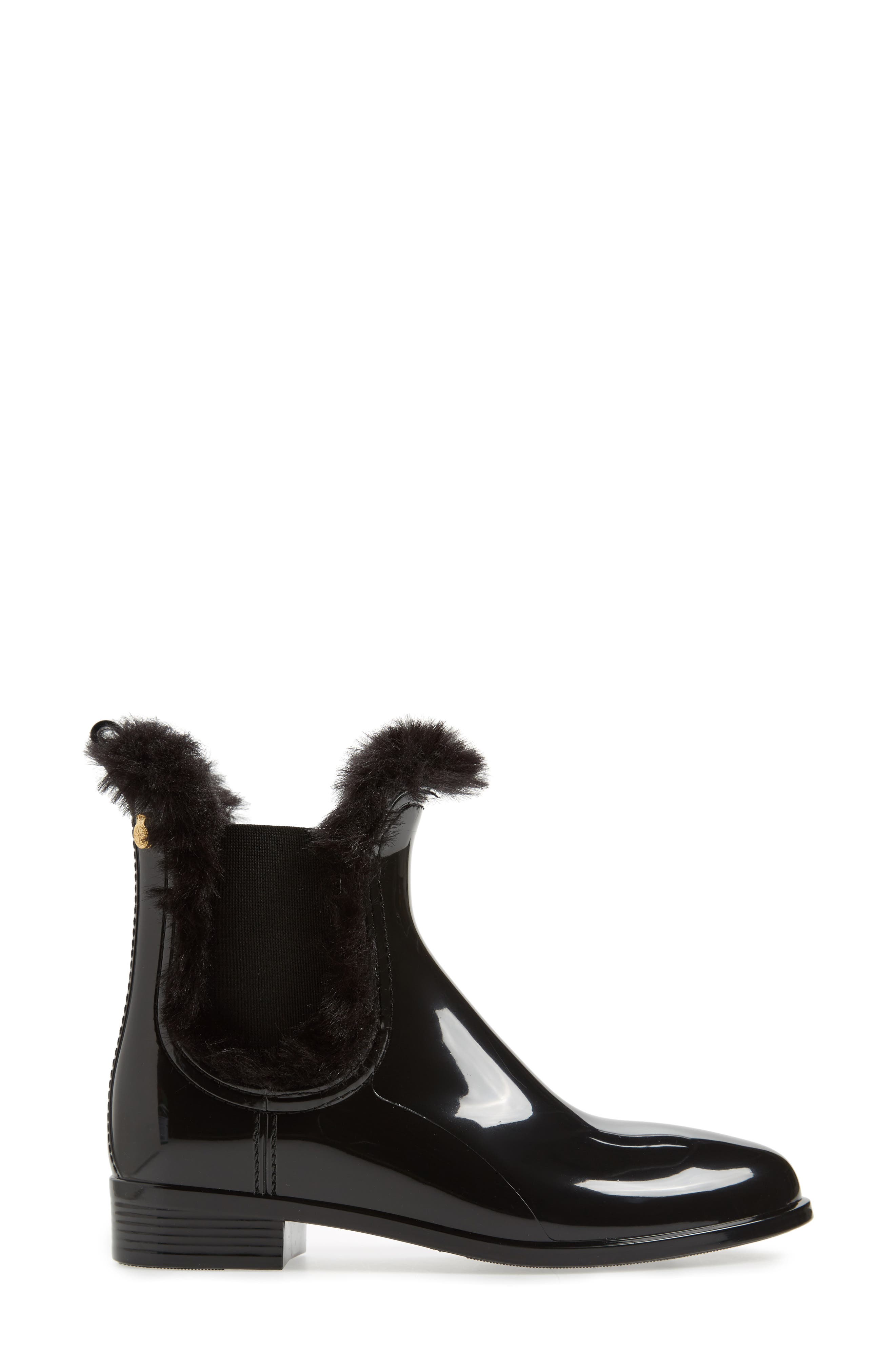 Lemon Jelly Aisha Waterproof Chelsea Boot with Faux Fur Lining, Alternate, color, 